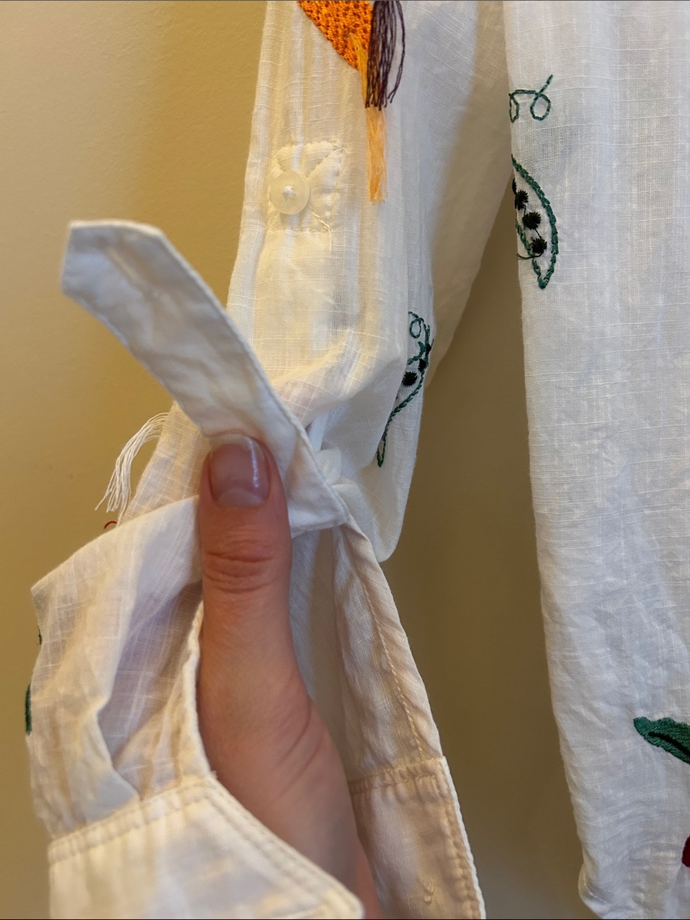 Maeve Vegetable Embroidered Button Down - Picture 5 of 5